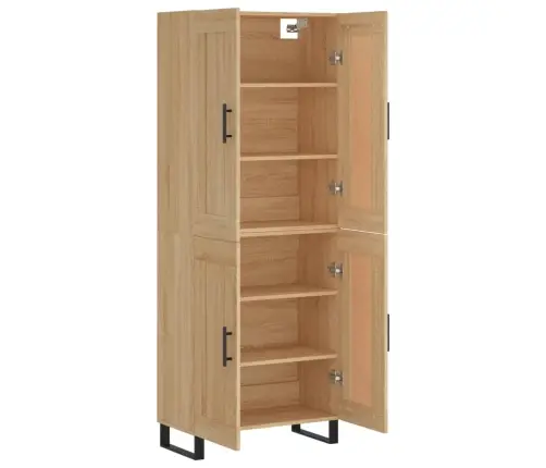 Komoda, Sonoma Ąžuolo Spalvos, 69,5X34X180cm Apdirbta Mediena