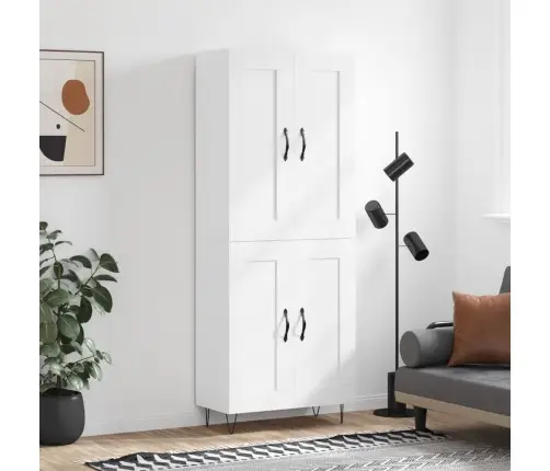 Augstais Skapis, Balts, 69,5X34X180 Cm, Inženierijas Koks Vidaxl