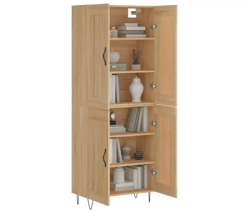 Kõrge Kapp, Sonoma Tamm, 69,5 X 34 X 180 cm Tehispuit