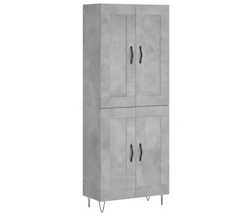 Augstais Skapis, Pelēks, 69,5X34X180 Cm, Inženierijas Koks Vidaxl
