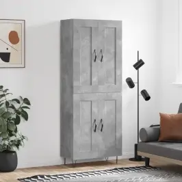 Komoda, Betono Pilkos Spalvos, 69,5X34X180cm Apdirbta Mediena
