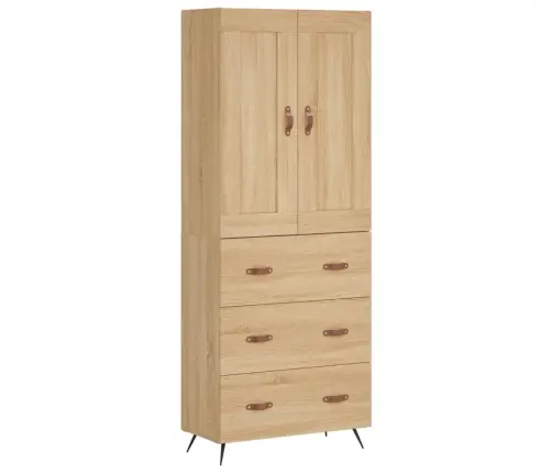 Augstais Skapis, Ozolkoka, 69,5X34X180 Cm, Inženierijas Koks Vidaxl