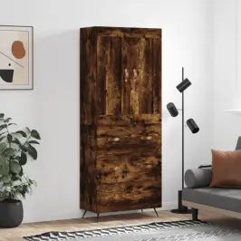 Komoda, Dūminio Ąžuolo Spalvos, 69,5X34X180cm Apdirbta Mediena