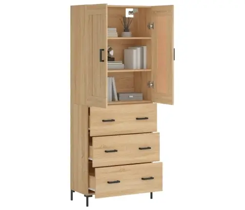 Augstais Skapis, Ozolkoka, 69,5X34X180 Cm, Inženierijas Koks Vidaxl