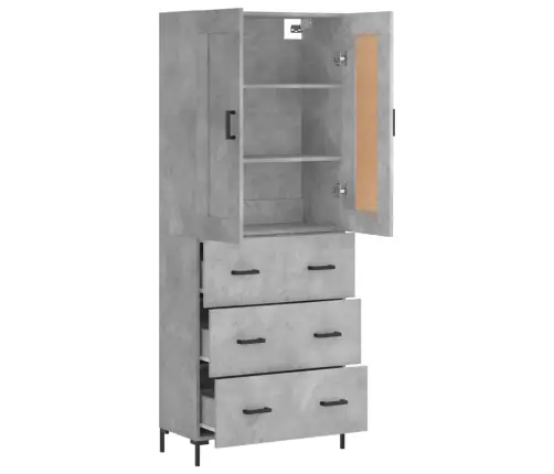 Kõrge Kapp, Betoonhall, 69,5 X 34 X 180 cmTehispuit