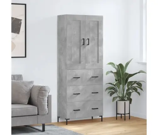 Kõrge Kapp, Betoonhall, 69,5 X 34 X 180 cmTehispuit