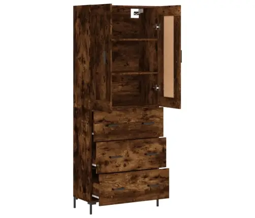 Komoda, Dūminio Ąžuolo Spalvos, 69,5X34X180cm Apdirbta Mediena