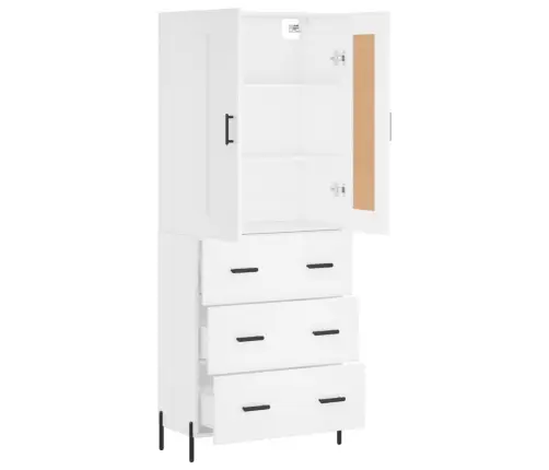 Komoda, Baltos Spalvos, 69,5X34X180cm Apdirbta Mediena