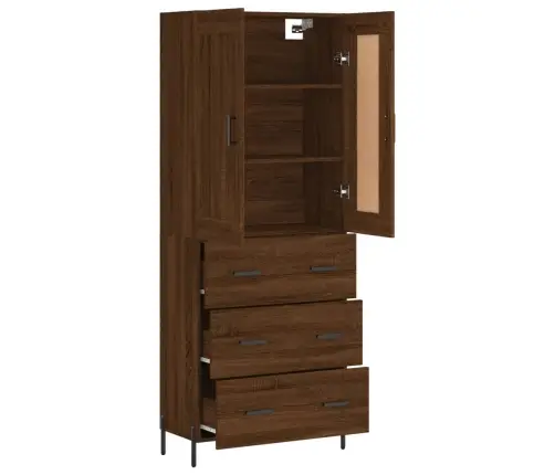 Augstais Skapis, Ozolkoka, 69,5X34X180 Cm, Inženierijas Koks Vidaxl