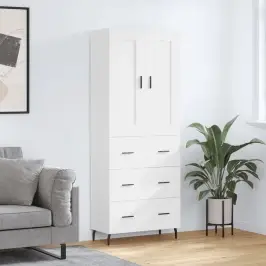 Augstais Skapis, Balts, 69,5X34X180 Cm, Inženierijas Koks Vidaxl