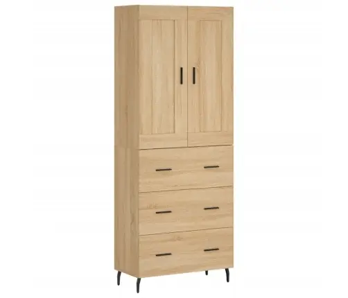 Augstais Skapis, Ozolkoka, 69,5X34X180 Cm, Inženierijas Koks Vidaxl