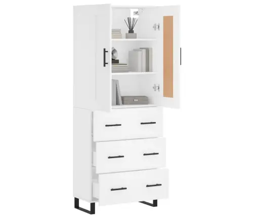 Augstais Skapis, Balts, 69,5X34X180 Cm, Inženierijas Koks Vidaxl