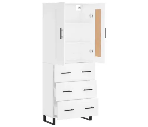 Augstais Skapis, Balts, 69,5X34X180 Cm, Inženierijas Koks Vidaxl