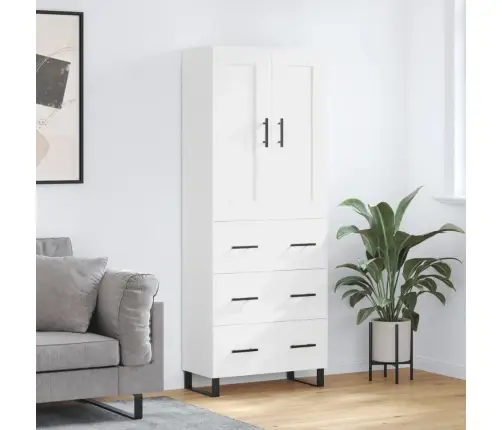 Augstais Skapis, Balts, 69,5X34X180 Cm, Inženierijas Koks Vidaxl