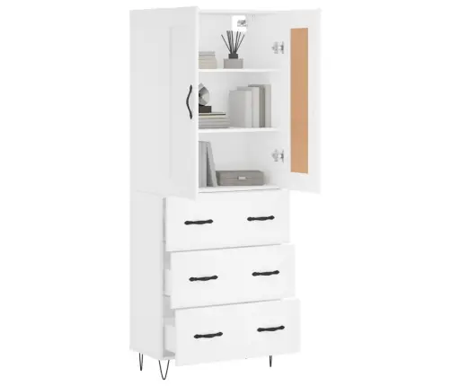 Augstais Skapis, Balts, 69,5X34X180 Cm, Inženierijas Koks Vidaxl Augstais Skapis, Balts, 69,5X34X180 Cm, Inženierijas Koks Vidaxl