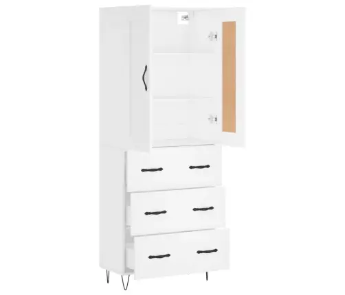 Augstais Skapis, Balts, 69,5X34X180 Cm, Inženierijas Koks Vidaxl Augstais Skapis, Balts, 69,5X34X180 Cm, Inženierijas Koks Vidaxl