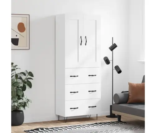 Augstais Skapis, Balts, 69,5X34X180 Cm, Inženierijas Koks Vidaxl Augstais Skapis, Balts, 69,5X34X180 Cm, Inženierijas Koks Vidaxl