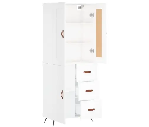 Augstais Skapis, Balts, 69,5X34X180 Cm, Inženierijas Koks Vidaxl