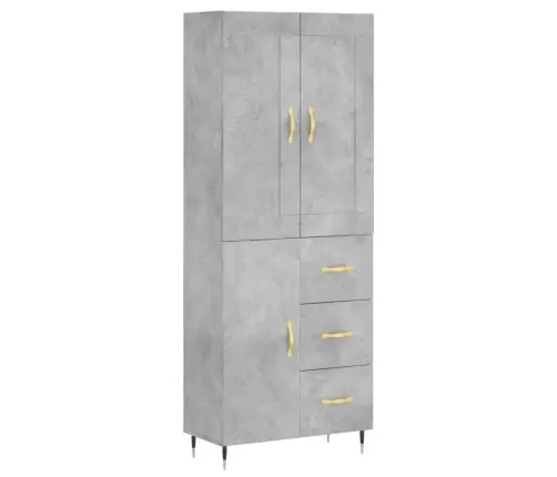 Kõrge Kapp, Betoonhall, 69,5 X 34 X 180 cmTehispuit