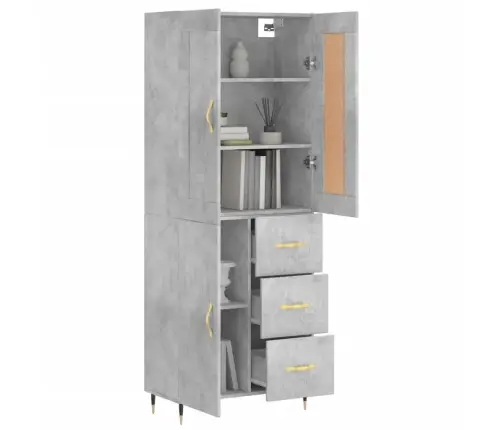 Kõrge Kapp, Betoonhall, 69,5 X 34 X 180 cmTehispuit