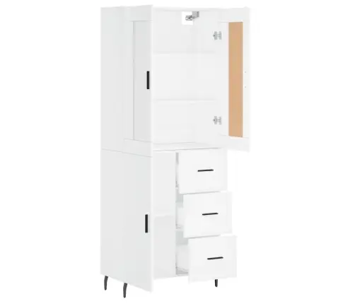 Augstais Skapis, Balts, 69,5X34X180 Cm, Inženierijas Koks Vidaxl