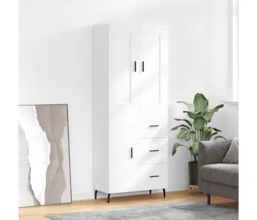 Augstais Skapis, Balts, 69,5X34X180 Cm, Inženierijas Koks Vidaxl