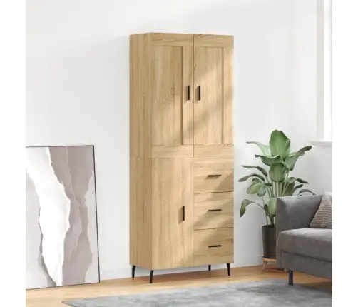 Augstais Skapis, Ozolkoka, 69,5X34X180 Cm, Inženierijas Koks Vidaxl Augstais Skapis, Ozolkoka, 69,5X34X180 Cm, Inženierijas Koks Vidaxl