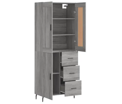 Augstais Skapis, Pelēks, 69,5X34X180 Cm, Inženierijas Koks Vidaxl Augstais Skapis, Pelēks, 69,5X34X180 Cm, Inženierijas Koks Vidaxl