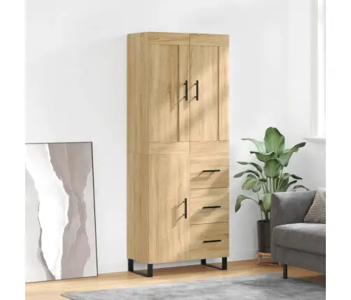 Kõrge Kapp, Sonoma Tamm, 69,5 X 34 X 180 cm Tehispuit