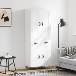 Augstais Skapis, Balts, 69,5X34X180 Cm, Inženierijas Koks Vidaxl