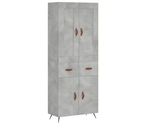 Komoda, Betono Pilkos Spalvos, 69,5X34X180cm Apdirbta Mediena Komoda, Betono Pilkos Spalvos, 69,5X34X180cm Apdirbta Mediena
