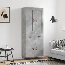 Kõrge Kapp, Betoonhall, 69,5 X 34 X 180 cmTehispuit