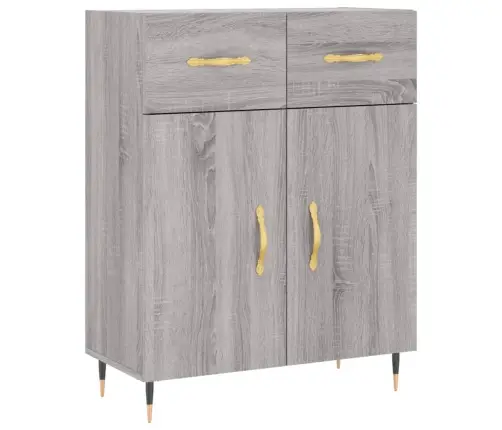 Augstais Skapis, Pelēks, 69,5X34X180 Cm, Inženierijas Koks Vidaxl