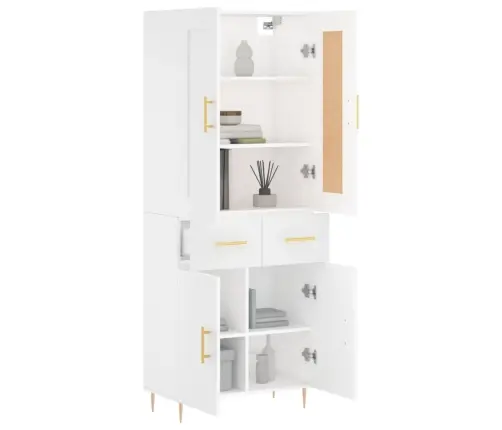 Augstais Skapis, Balts, 69,5X34X180 Cm, Inženierijas Koks Vidaxl