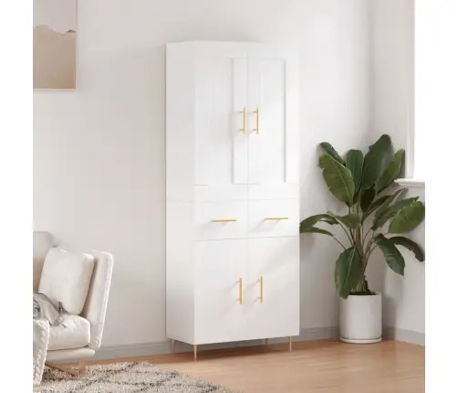 Augstais Skapis, Balts, 69,5X34X180 Cm, Inženierijas Koks Vidaxl