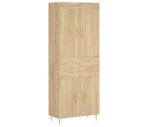 Augstais Skapis, Ozolkoka, 69,5X34X180 Cm, Inženierijas Koks Vidaxl