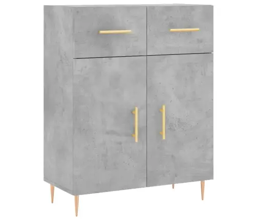Komoda, Betono Pilkos Spalvos, 69,5X34X180cm Apdirbta Mediena