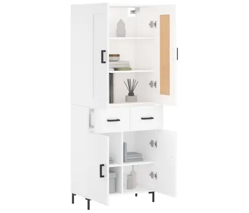 Augstais Skapis, Balts, 69,5X34X180 Cm, Inženierijas Koks Vidaxl