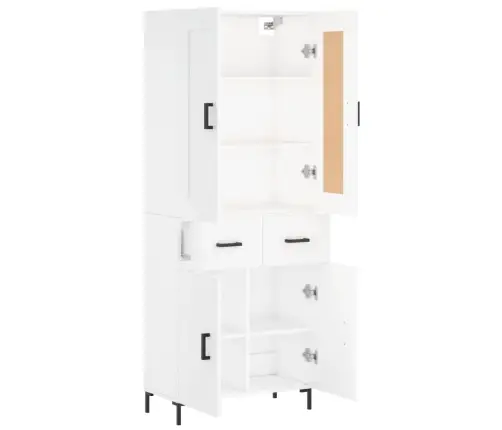 Augstais Skapis, Balts, 69,5X34X180 Cm, Inženierijas Koks Vidaxl