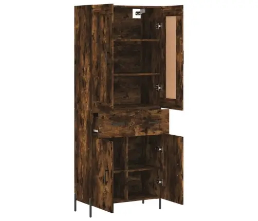 Komoda, Dūminio Ąžuolo Spalvos, 69,5X34X180cm Apdirbta Mediena