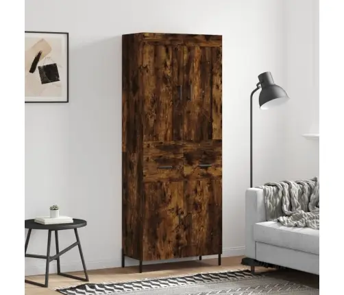 Komoda, Dūminio Ąžuolo Spalvos, 69,5X34X180cm Apdirbta Mediena