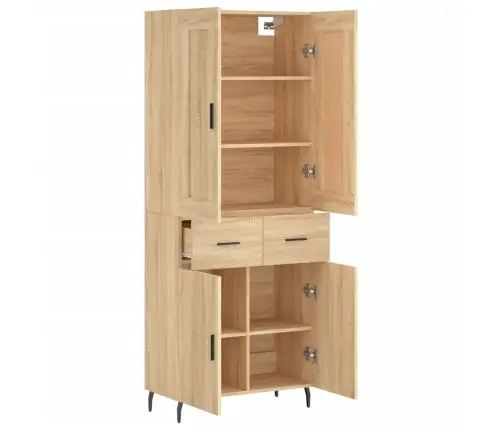 Augstais Skapis, Ozolkoka, 69,5X34X180 Cm, Inženierijas Koks Vidaxl