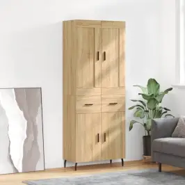 Augstais Skapis, Ozolkoka, 69,5X34X180 Cm, Inženierijas Koks Vidaxl