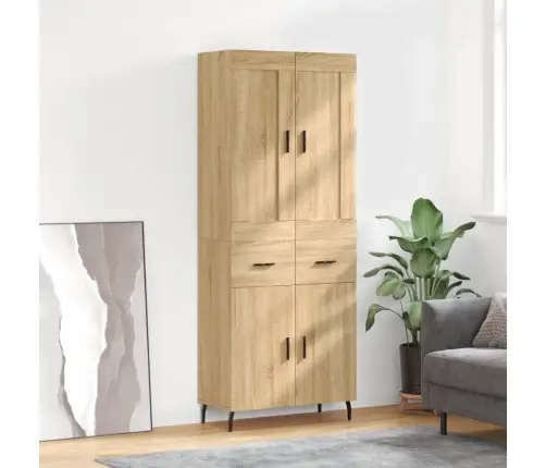 Augstais Skapis, Ozolkoka, 69,5X34X180 Cm, Inženierijas Koks Vidaxl