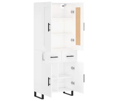 Augstais Skapis, Balts, 69,5X34X180 Cm, Inženierijas Koks Vidaxl