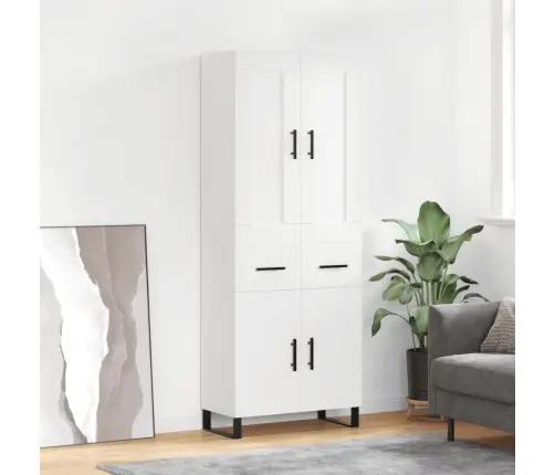 Augstais Skapis, Balts, 69,5X34X180 Cm, Inženierijas Koks Vidaxl