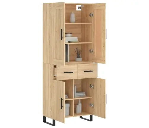 Augstais Skapis, Ozolkoka, 69,5X34X180 Cm, Inženierijas Koks Vidaxl