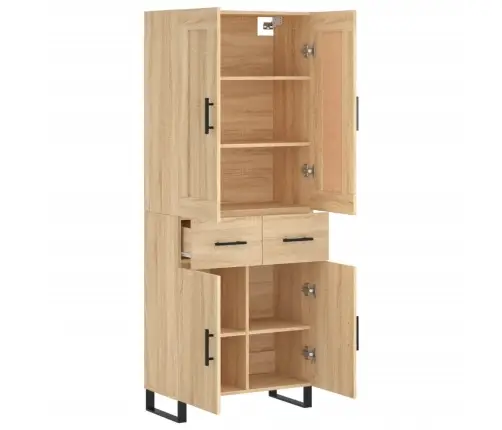 Augstais Skapis, Ozolkoka, 69,5X34X180 Cm, Inženierijas Koks Vidaxl