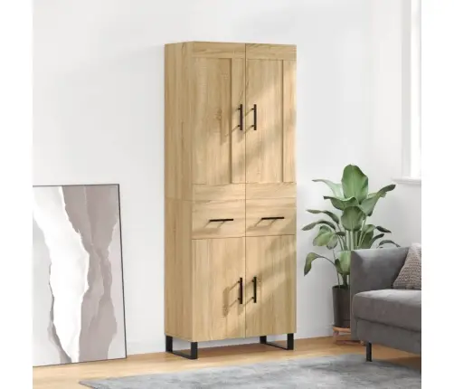 Augstais Skapis, Ozolkoka, 69,5X34X180 Cm, Inženierijas Koks Vidaxl