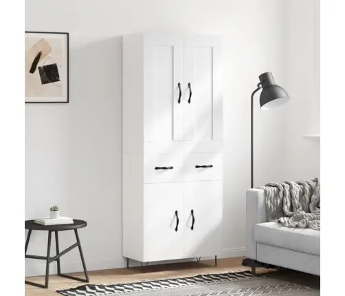 Augstais Skapis, Balts, 69,5X34X180 Cm, Inženierijas Koks Vidaxl